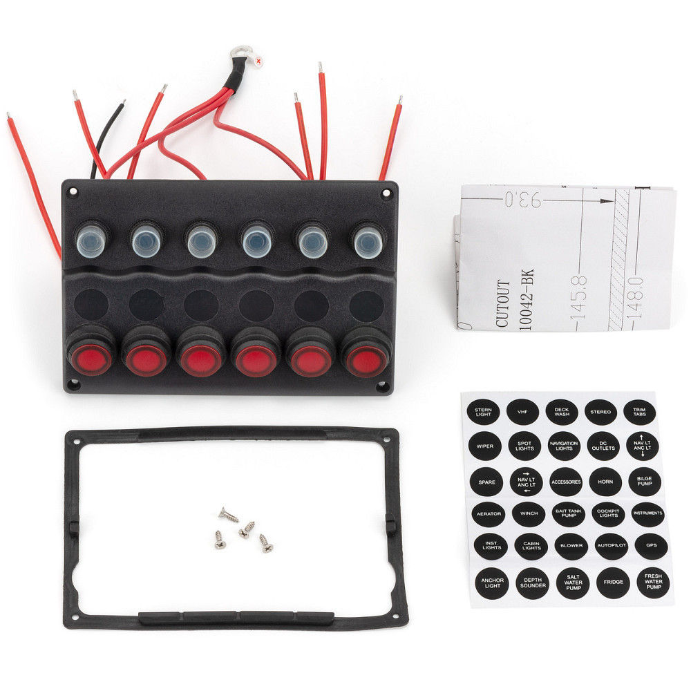 10042-BK панель на 6 переключателя Тайвань Черкассы - изображение 2