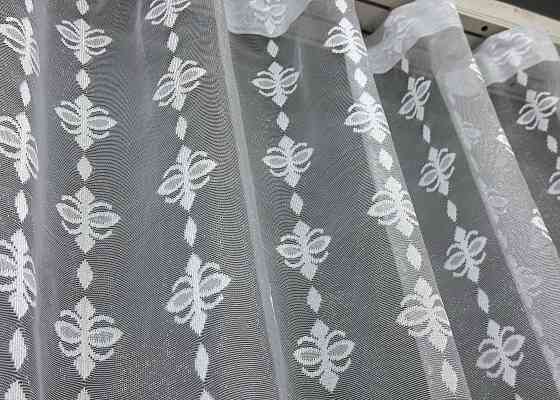 Тюль жакардова колір білий 1228т Київ