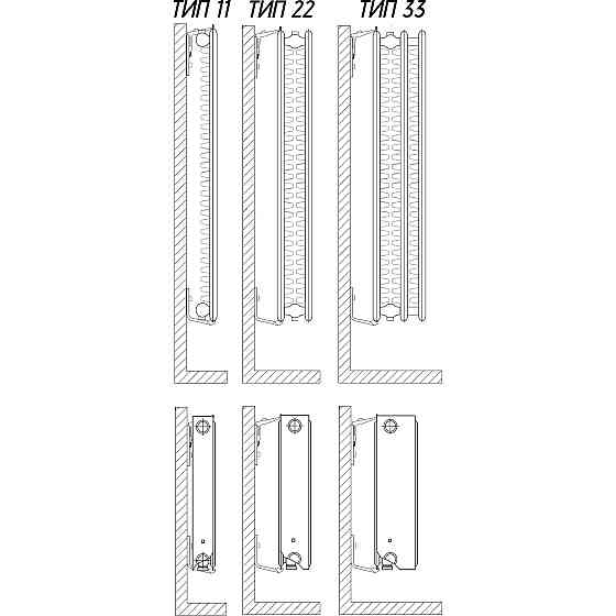 Універсальний комплект C-кронштейнів торцевого кріплення панельного радіатора NS-1018 CRISTA (2 шт) Тернопіль