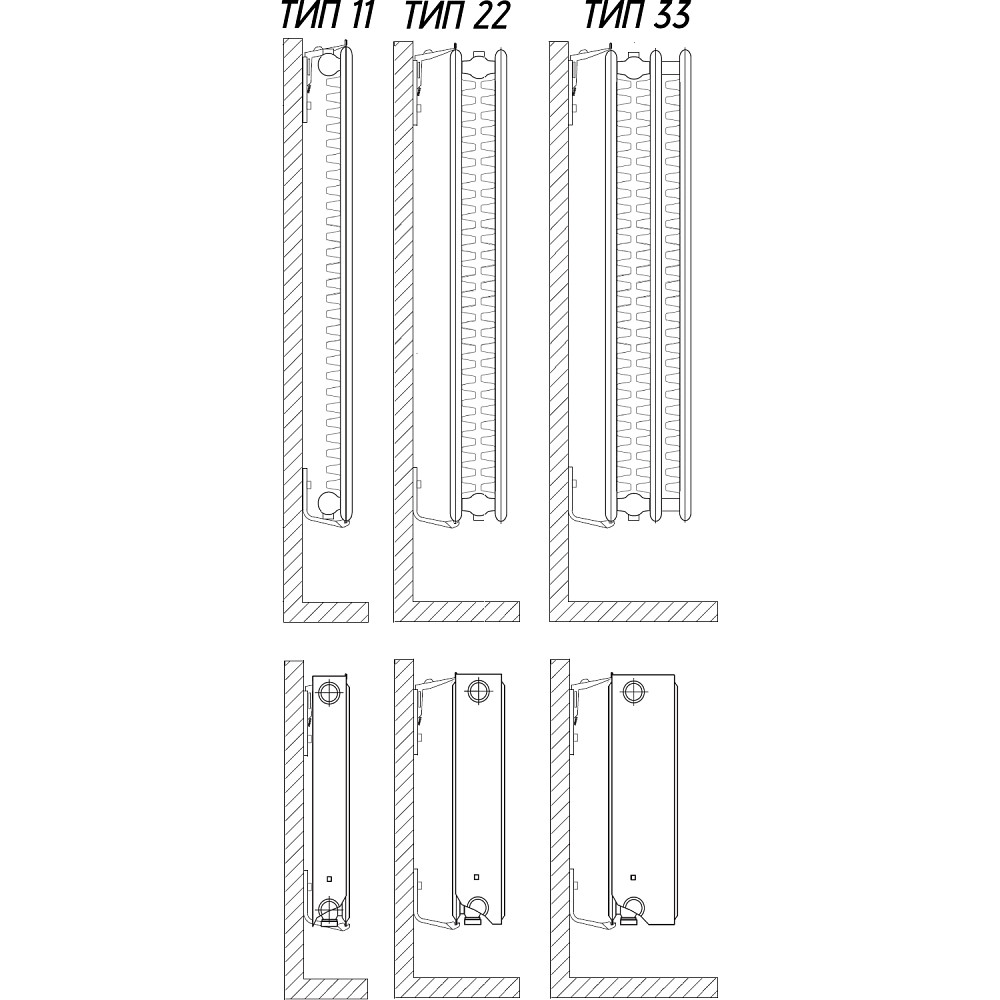 Універсальний комплект C-кронштейнів торцевого кріплення панельного радіатора NS-1018 CRISTA (2 шт) Тернополь - изображение 3