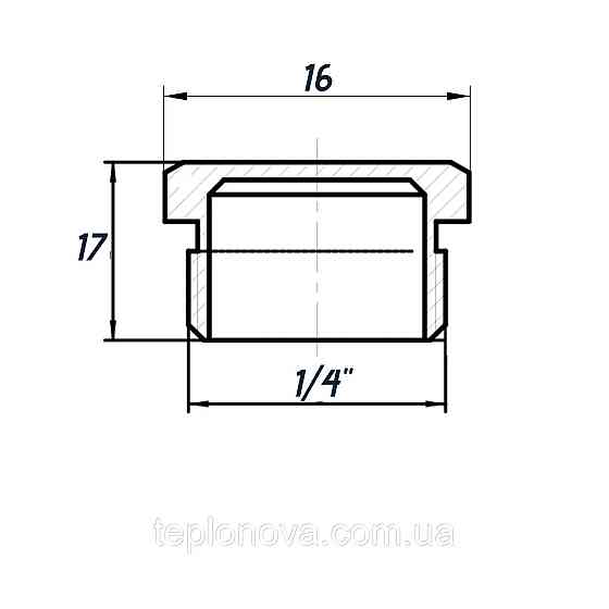 Заглушка 1/4″Н латунна LC102S OPTIMUM Черновцы