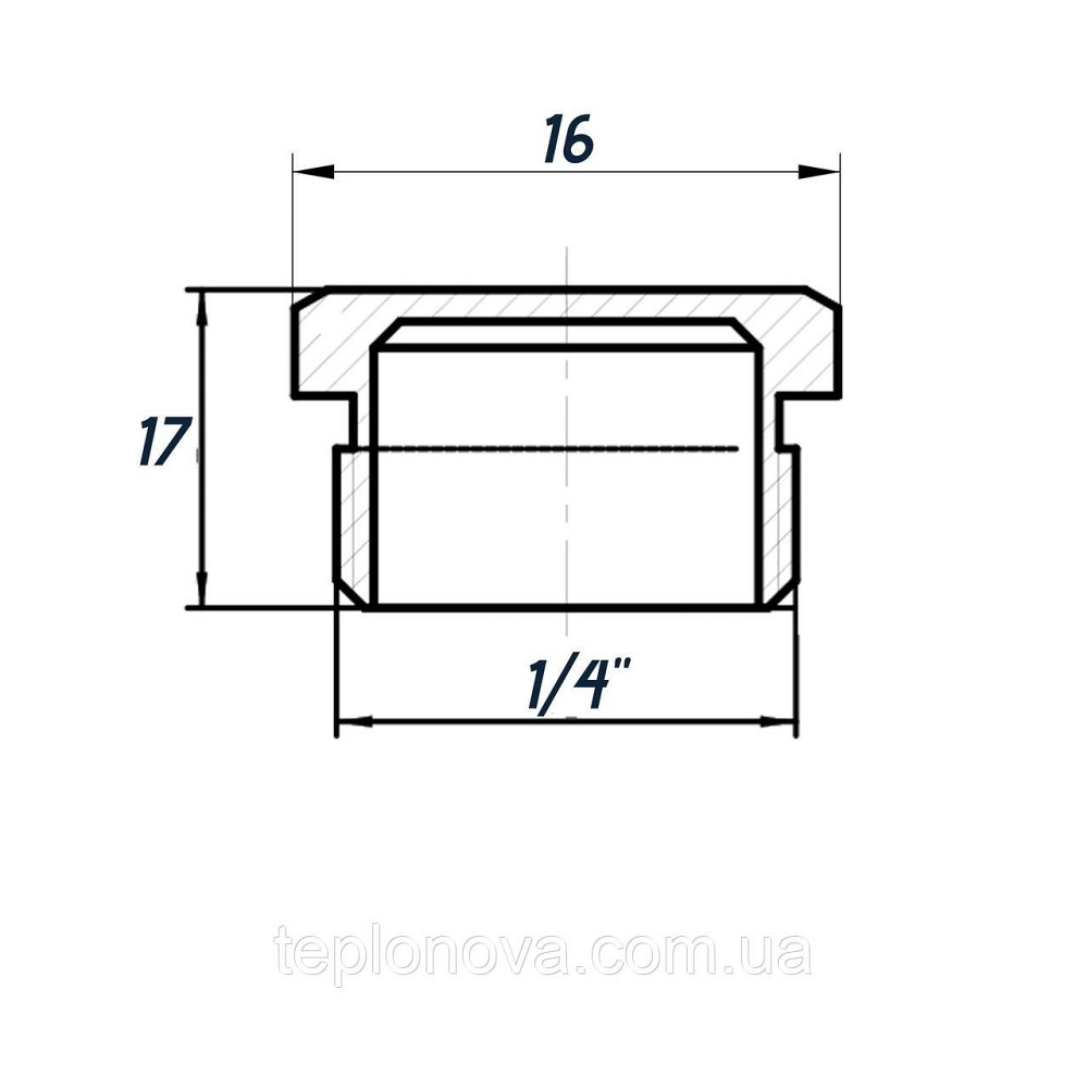 Заглушка 1/4″Н латунна LC102S OPTIMUM Черновцы - изображение 3