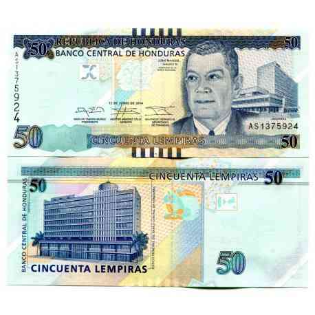 Гондурас / Honduras 50 lempiras 2014 (2016) UNC Полтава
