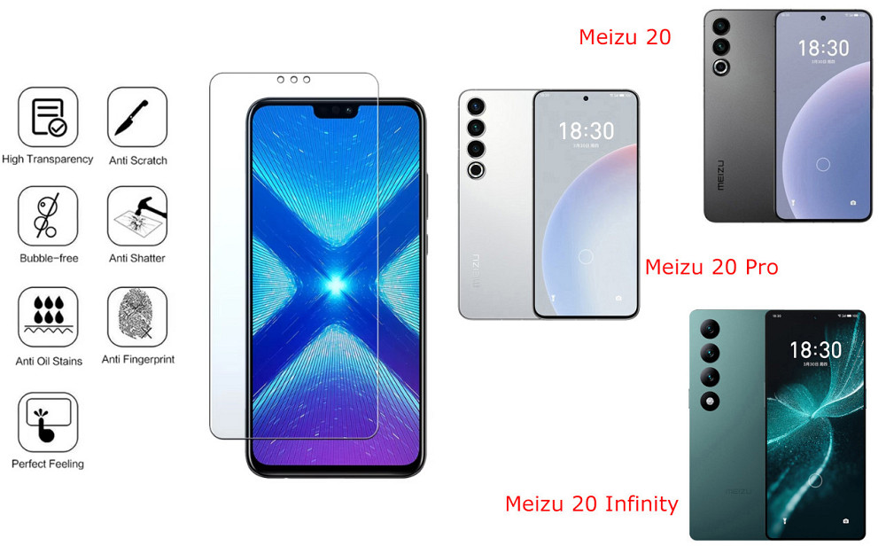 Защитное стекло NeoGlass для Meizu 20, 20 Pro, 20 Infinity – ультрапрозрачное и устойчивое Киев - изображение 4