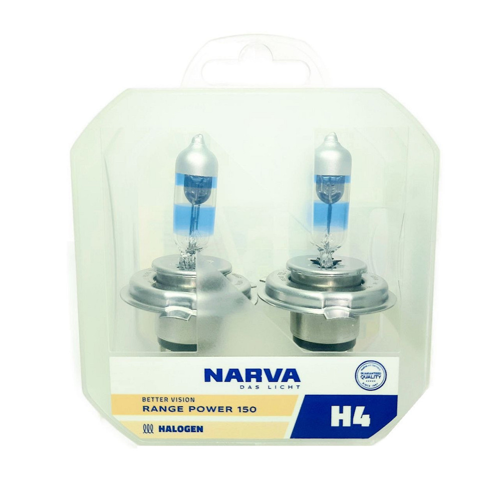 Комплект галогенових ламп NARVA H4 RANGE POWER +150% 60/55W 12V P43T-38 (2 шт) 480692100 Харків - фото 1