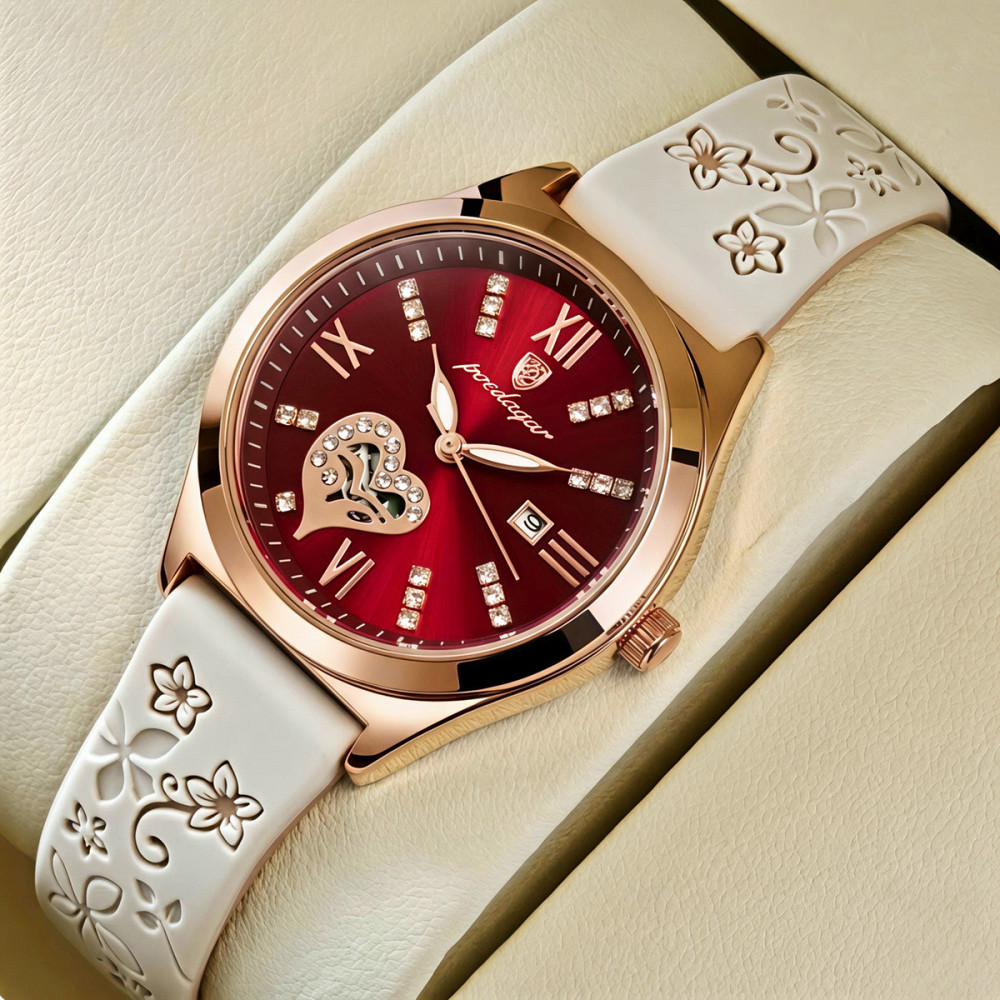 Годинник жіночий наручний Poedagar Present Beige Flower (2 ремінці) Київ - фото 2