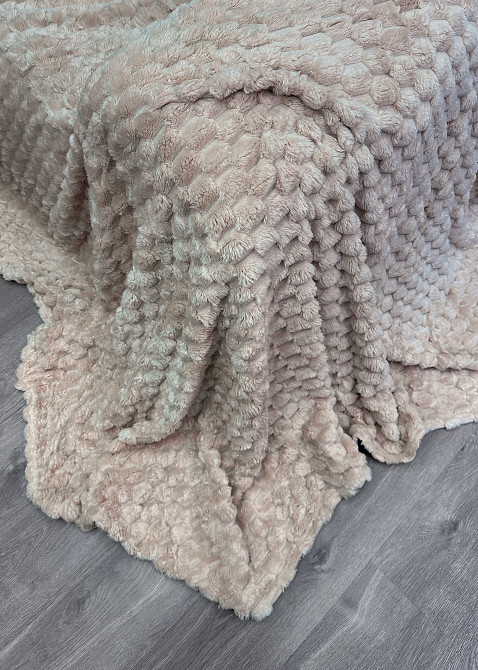 Плед-покривало 210х210 см (+-5см) Соти Світло-бежевий (87-204) Київ - фото 8