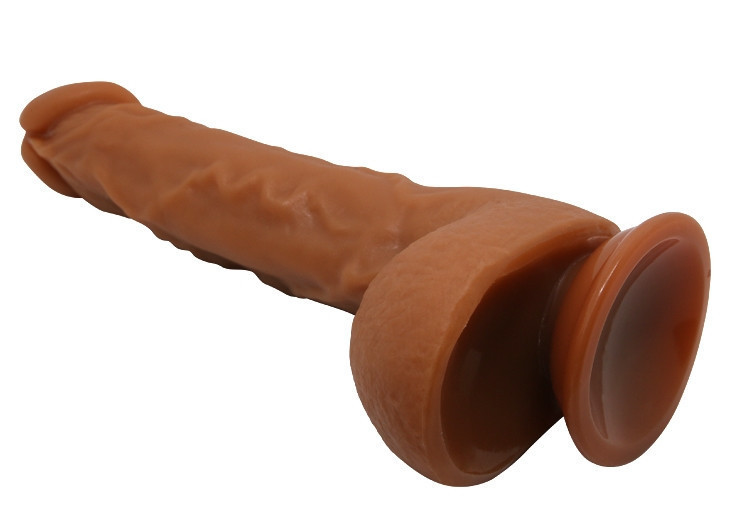Фалоімітатор на присосці Baile Beautiful JASON 9,4'' Brown, BW-008041NR-1 Sex Aura Київ - фото 8