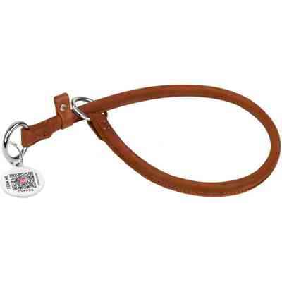 Ошейник для животных WAUDOG Soft с QR паспортом, круглый, Ш 6 мм Д 30 см коричневый (75096) Винница