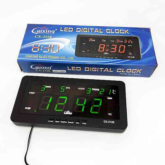 Электронные часы VST Caixing CX-2158, Умные настольные часы светодиодные настольные хорошие QG-75 Львов