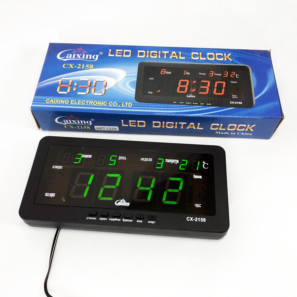 Электронные часы VST Caixing CX-2158, Умные настольные часы светодиодные настольные хорошие QG-75 Львов - изображение 2