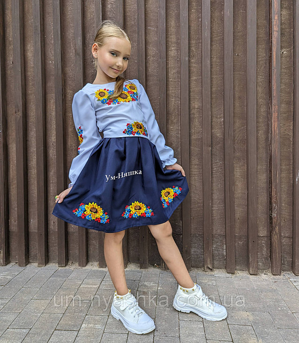 Сукня червона вишиванка з соняшниками р.128-146 Кривой Рог - изображение 1