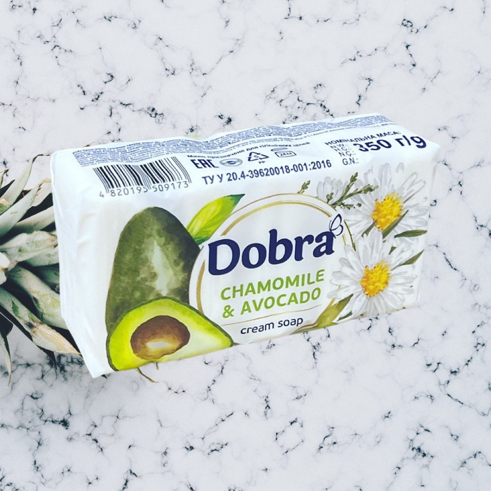 Туалетні крем-мило Dobra "Ромашка та авокадо" (5*70г.) Виноградів - фото 1