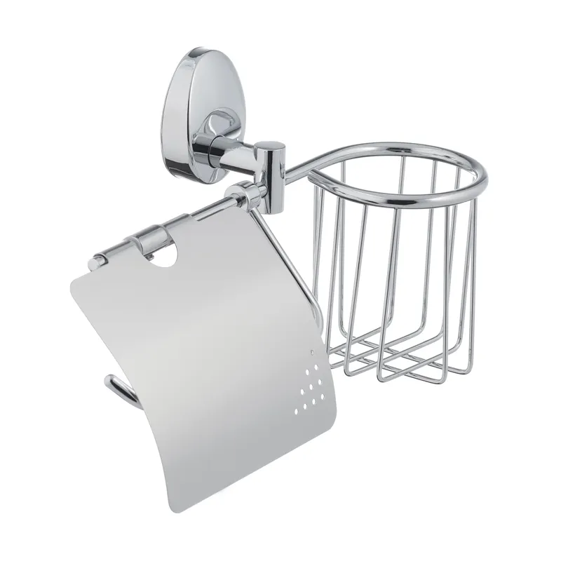 Паперотримач з кришкою і кошиком Zerix LR3303-1 (LL1425) Київ - фото 1