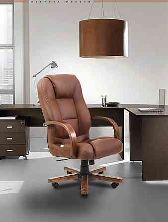 Офісне Крісло Керівника Richman Seville Fly 2213 Wood М1 Tilt Коричневий Київ