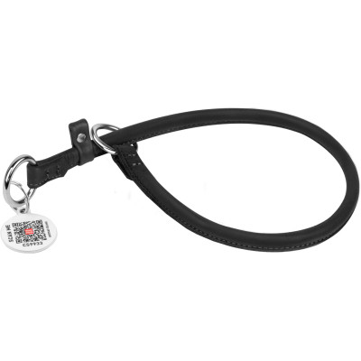 Ошейник для животных WAUDOG Soft с QR паспортом, круглый, Ш 13 мм Д 60 см черный (75221) Винница - изображение 1