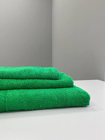 Рушник банний махровий Ideal Textile 70х140 см однотонний в кольорах 400 г/м2 (56860345) Зелений, зе Чернівці - фото 3