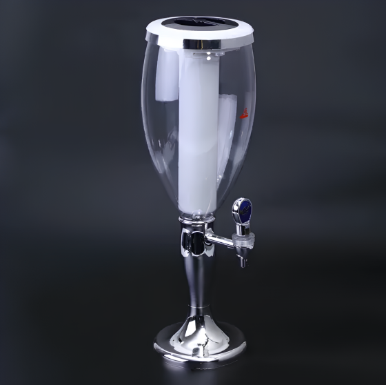 Резервуар для Пива RESTEQ 1,5л, Пивний диспенсер, ємність з підсвічуванням та льодом. Кубок, пивна вежа, штоф Київ