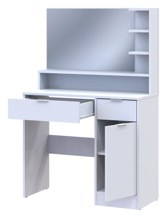 Туалетний столик з дзеркалом Doros Естель 90х38х135 см Білий (DRS-011472) Львів