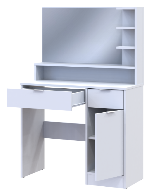 Туалетний столик з дзеркалом Doros Естель 90х38х135 см Білий (DRS-011472) Львів - фото 3