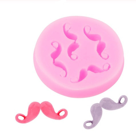 Силиконовый молд Усы 45 мм розовый Киев - изображение 3
