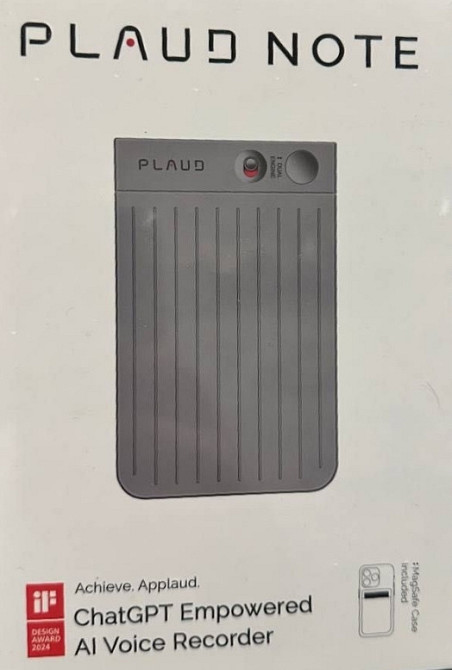 Диктофон PLAUD NOTE ChatGPT Empowered AI Voice Recorder Чорний + чохол. Харків - фото 2