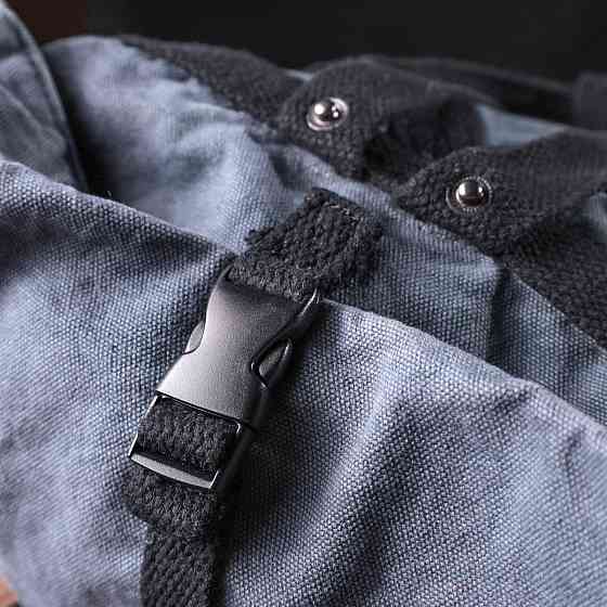 Модный городской рюкзак-мешок унисекс из плотного текстиля Серый (Vintage) Киев