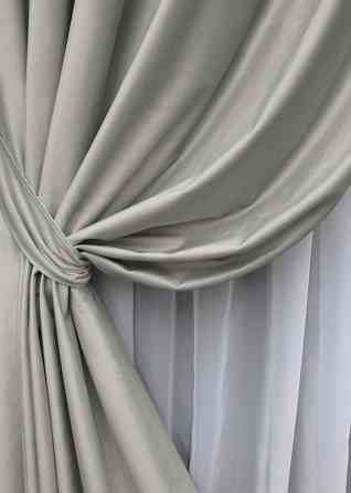 Комплект штор на люверсах VR-Textil Оксамит № 1657ш Сатин 150х280 см 2 шт (37-0231) Киев