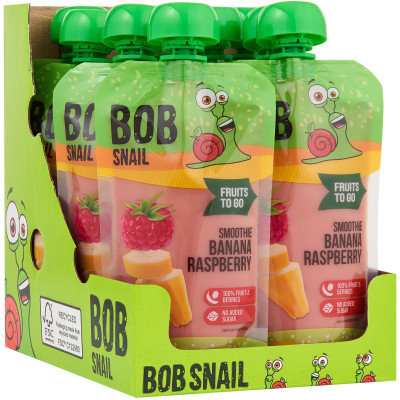 Дитяче пюре Bob Snail Равлик Боб Смузі Банан-Малина 120 г (4820219346364) Вінниця - фото 2