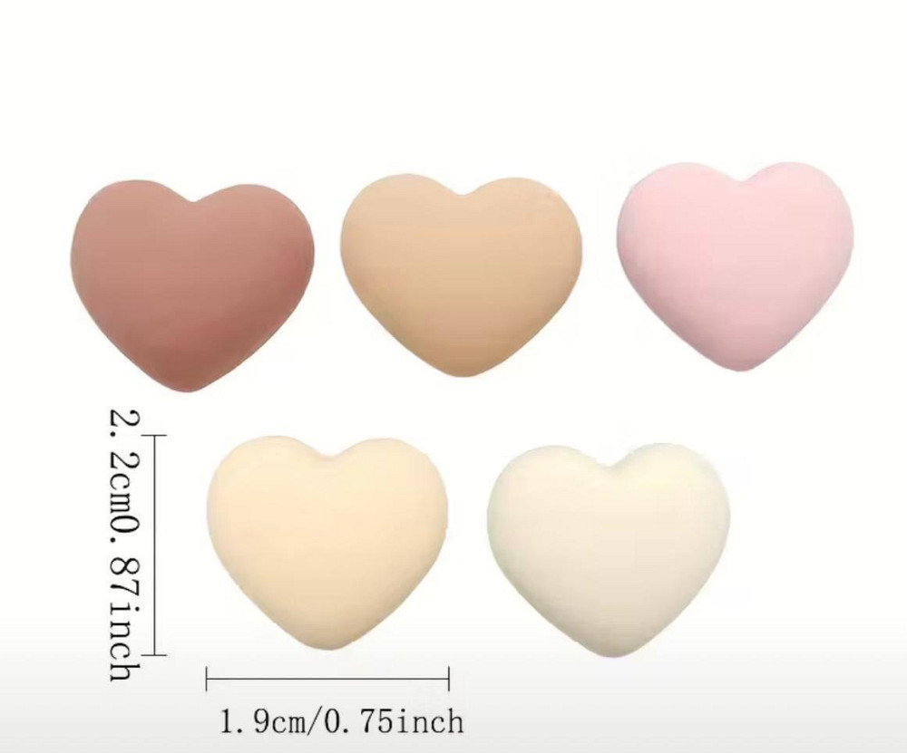 Декоративні елементи серце зі смоли для рукоділля та декору набір 20 шт Київ - фото 3