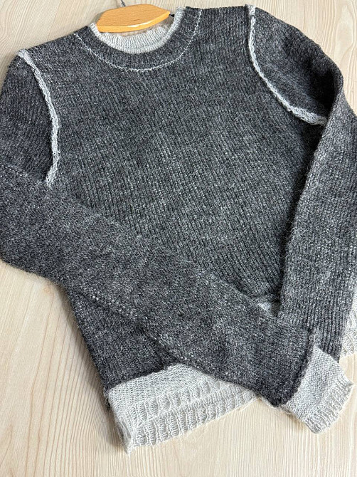 Светр жіночий A-N 8096 двошаровий в’язаний павутинка, сірий, one size Київ - фото 17