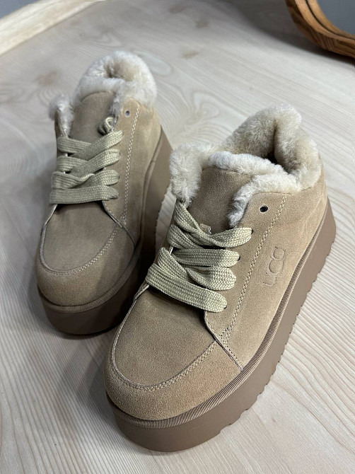 Ботинки женские Hengji 278-5 натуральная замша в стиле угги утепленные короткие бежевые, 40, 25 см Киев - изображение 15