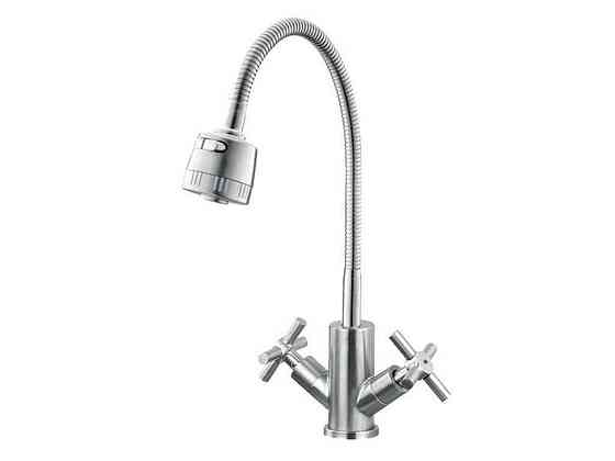 Смеситель для кухни с рефлекторным сливом SUS304 DVE-011 REFLECTOR ТМ MIXXUS Киев
