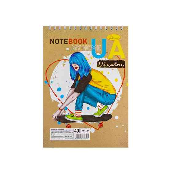 Блокнот А5 "Патріотичний" АП-1905-2, 40 аркушів, пружина зверху Вінниця
