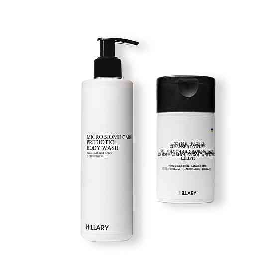 Ензимна пудра для нормальної та сухої шкіри + Крем-гель для душу з пребіотиками Київ