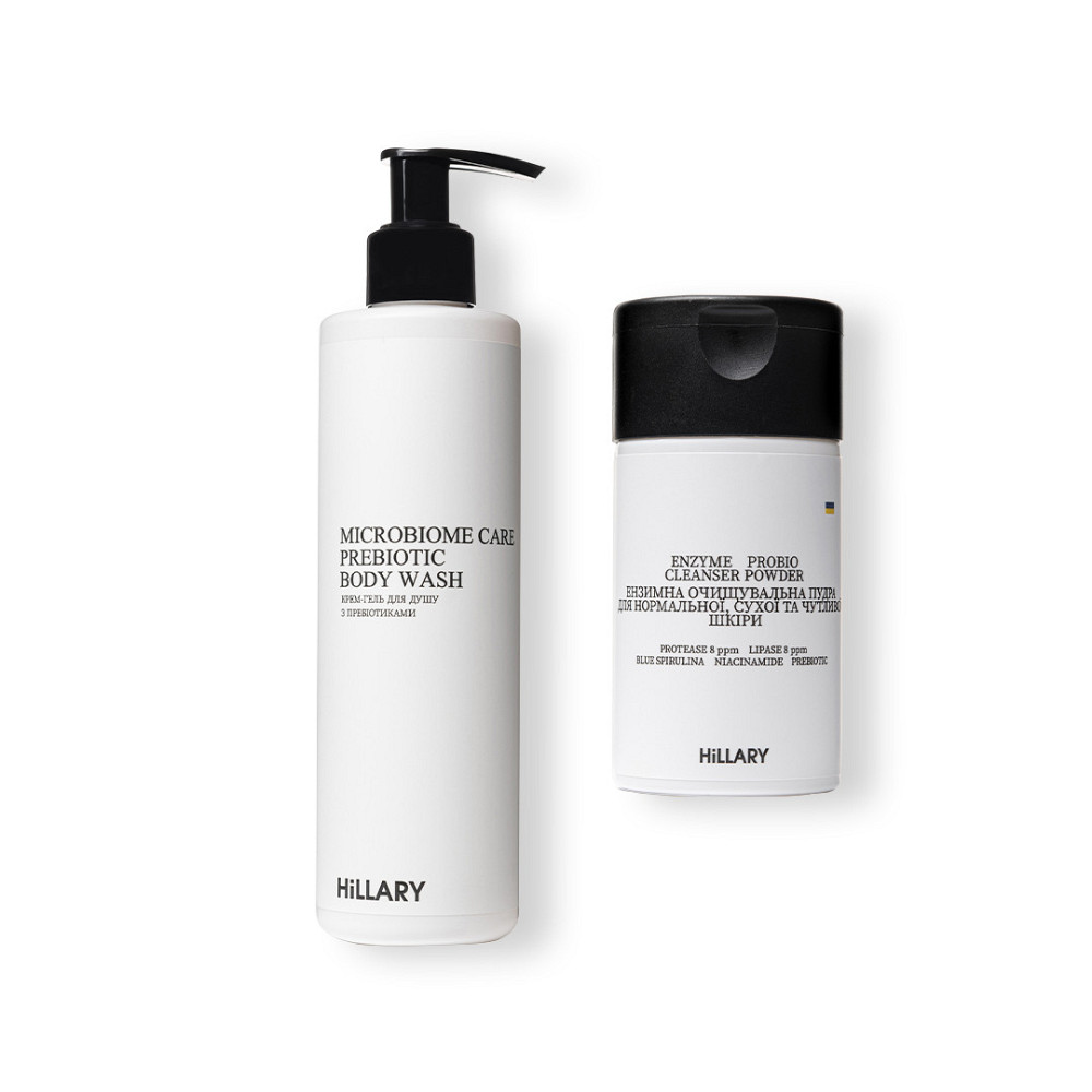 Ензимна пудра для нормальної та сухої шкіри + Крем-гель для душу з пребіотиками Київ - фото 1