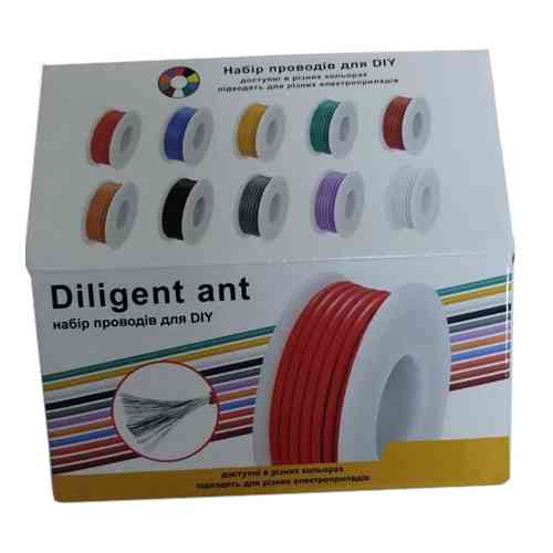 Набор проводов в силиконовой оплетке 1жила 26AWG 5цветов по 10м луженая медь Киев