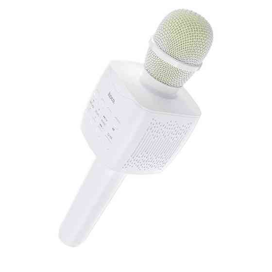 Портативна колонка-мікрофон HOCO BK5 Cantando karaoke microphone, 5W, White Київ