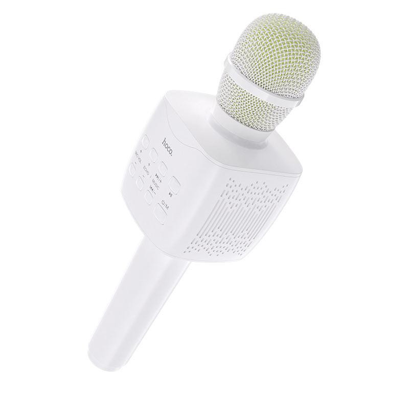 Портативна колонка-мікрофон HOCO BK5 Cantando karaoke microphone, 5W, White Київ - фото 1