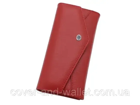 Червоний жіночий гаманець конверт із натуральної шкіри на багато карток ST 212 Київ - фото 3
