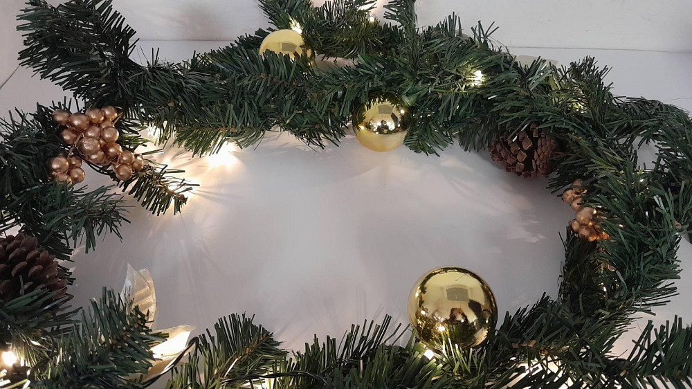 Новорічний декор гілка з гірляндою 2.5м 17724 Луцк - изображение 3