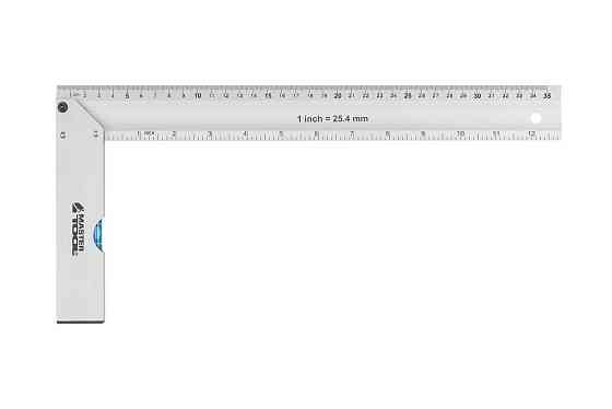 Угольник строительный алюминиевый MASTERTOOL 350 мм ручка Al с капсулой 0,5 мм/1м 30-4350 Ровно