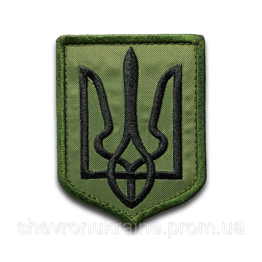 Шеврон Герб Украины (Форма щит. На липучке) Размер 8x6см Киев - изображение 6