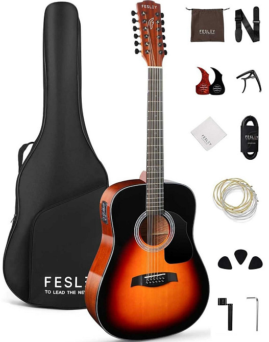 Гітара електро-акустична 12-тиструнна Fesley FDET280 (комплект) Харків - фото 6