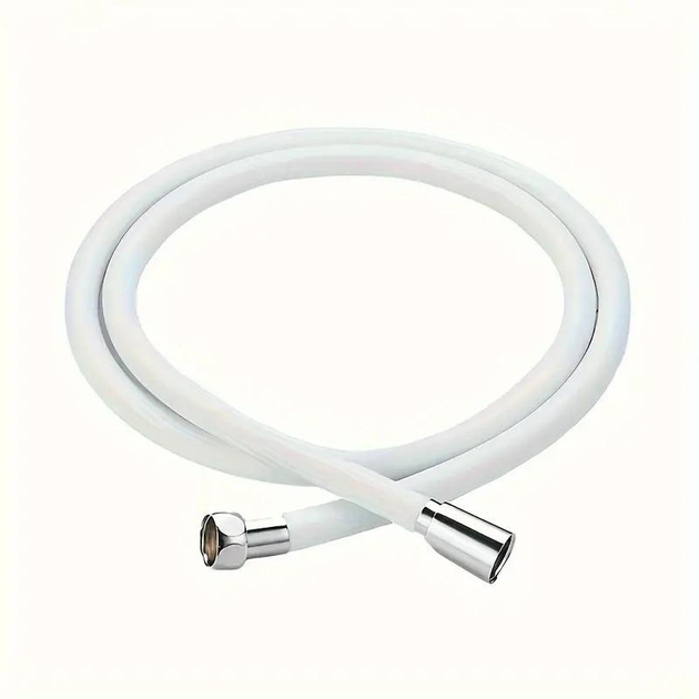 Шланг для душу силіконовий 150см білий ZERIX WHITE.F03 Харків - фото 1