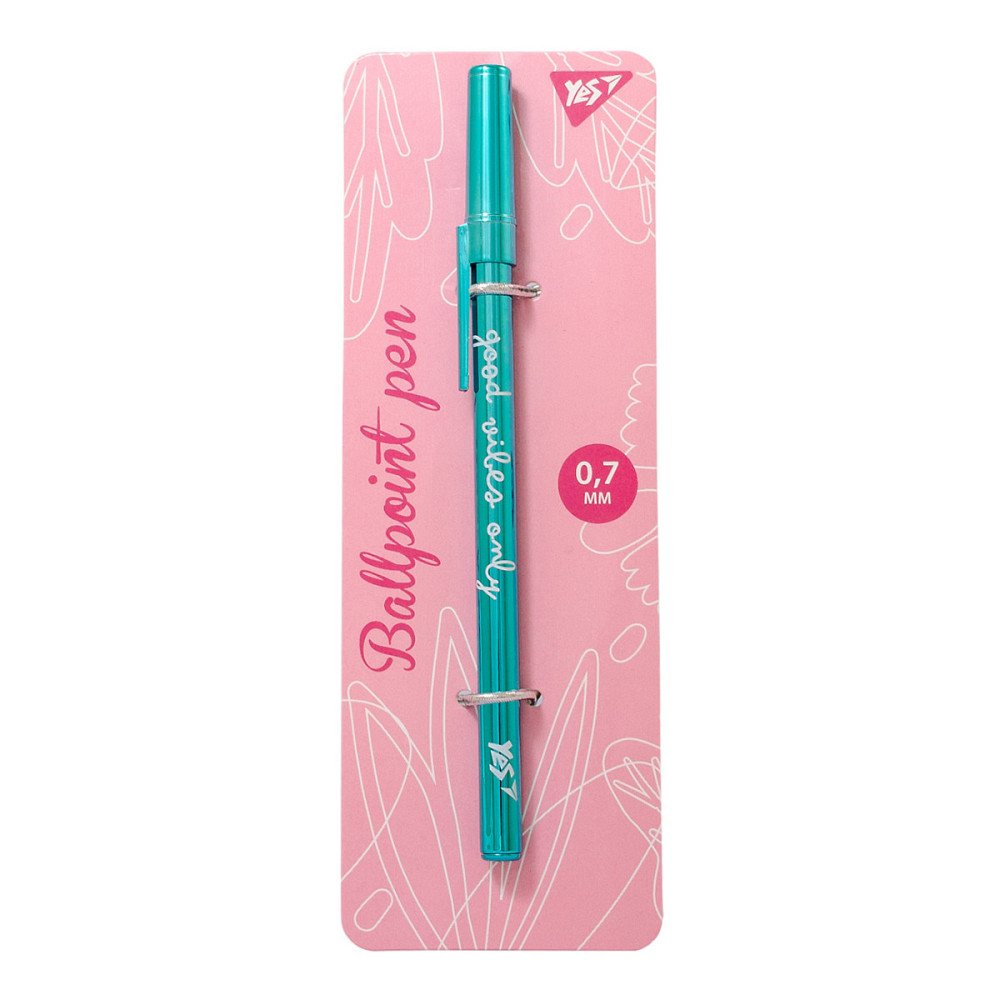 Ручка кулькова "Yes" 411939 "Happy pen", бірюз., 1шт/уп, шт Київ - фото 1