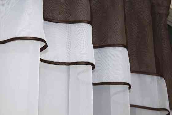 Кухонная гардина VR-Textil № 036к арка белый с венге 270х170 см (52-0785) Киев