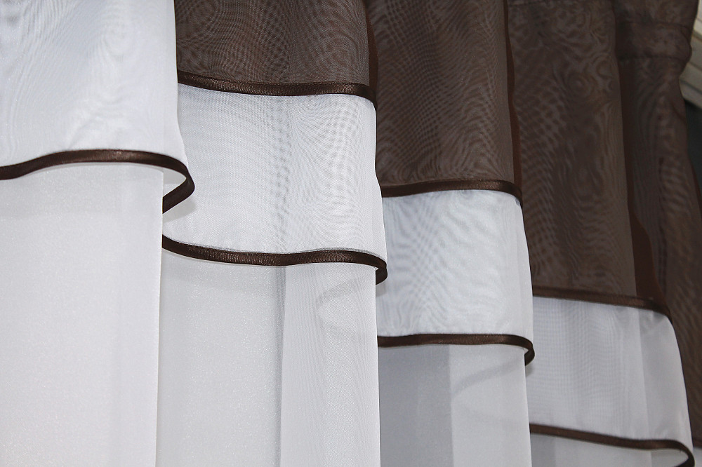 Кухонная гардина VR-Textil № 036к арка белый с венге 270х170 см (52-0785) Киев - изображение 4