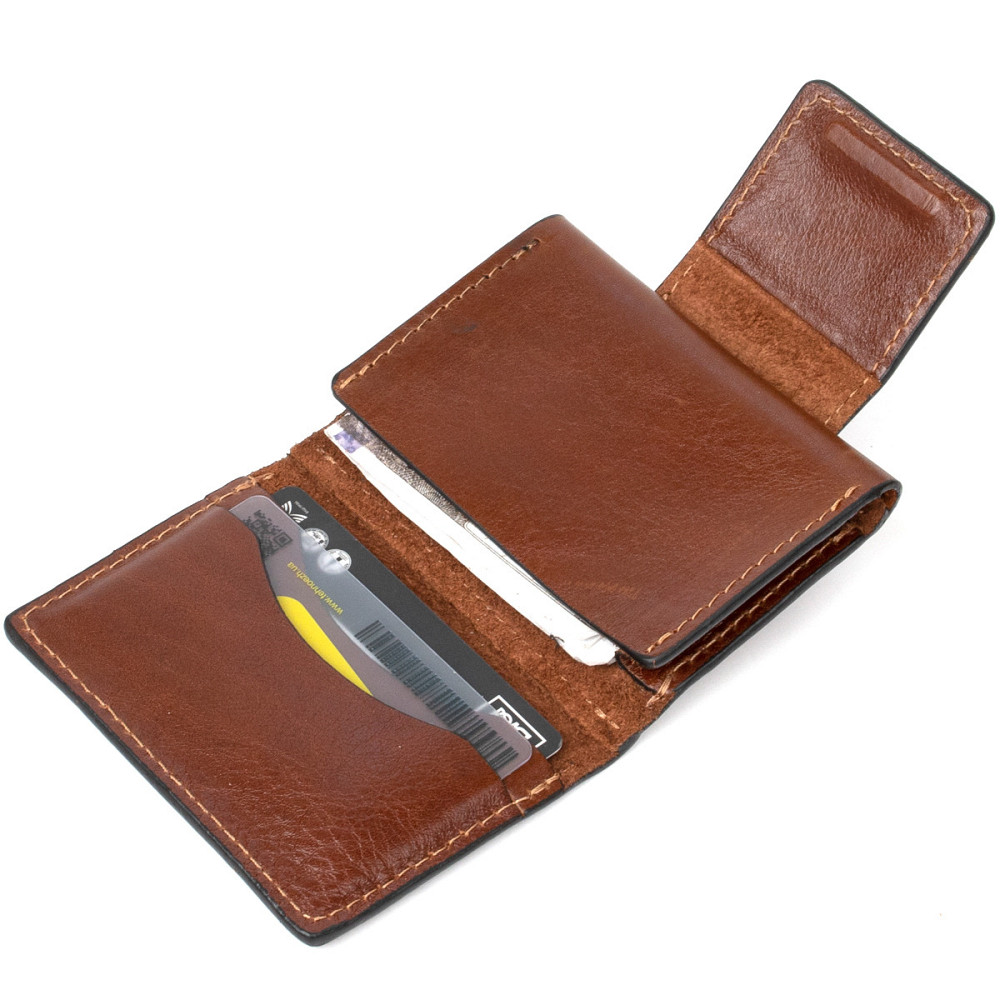 Кожаная визитница GRANDE PELLE 11411 Коричневый Киев - изображение 6