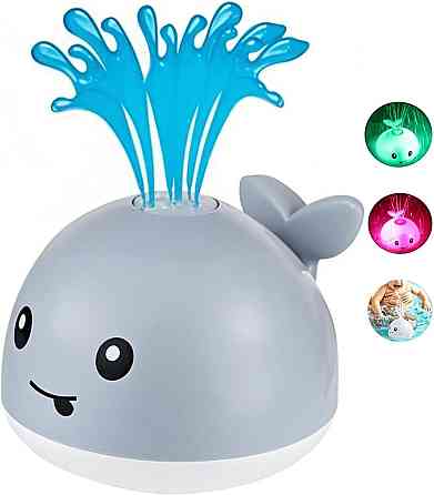 Іграшка для ванни Кит 107A світло LED фонтан бризкалка для купання дитяча водна іграшка фонтанчик Київ